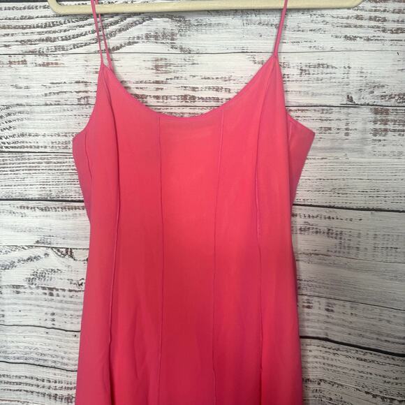 Boston Proper Y2K Slip Dress 100% Silk Pink 10 - Picture 5 of 5
